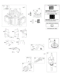 Cylinder, Crankshaft, Camshaft, Air Guides, Piston, Rings, Connecting Rod parts for Briggs & Stratton Engine 49L977-0126-G5 from AppliancePartsPros.com