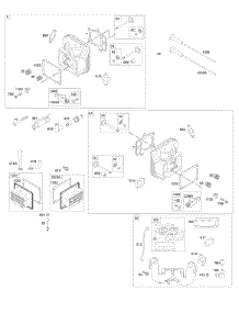 Cylinder Head, Rocker Arm Cover, Intake Manifold parts for Briggs & Stratton Engine 49M777-0853-G5 from AppliancePartsPros.com