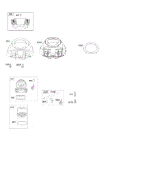 Blower Housing, Air Cleaner parts for Briggs & Stratton Engine 49M777-1460-G1 from AppliancePartsPros.com