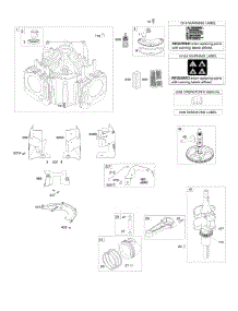 Cylinder, Crankshaft, Camshaft, Air Guides, Piston, Rings, Connecting Rod parts for Briggs & Stratton Engine 49M877-0047-G1 from AppliancePartsPros.com