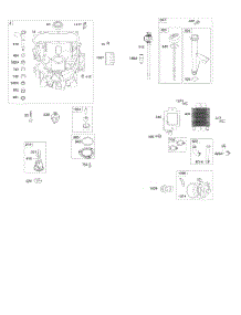 Engine Sump, Lubrication, Oil Cooler parts for Briggs & Stratton Engine 49M877-0114-G5 from AppliancePartsPros.com