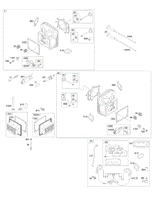 Cylinder Head, Rocker Arm Cover, Intake Manifold parts for Briggs & Stratton Engine 49M877-1047-G5 from AppliancePartsPros.com