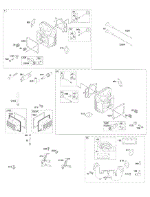 Cylinder Head, Rocker Arm Cover, Intake Manifold parts for Briggs & Stratton Engine 49M977-0110-E1 from AppliancePartsPros.com
