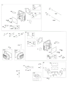 Cylinder Head, Rocker Arm Cover, Intake Manifold parts for Briggs & Stratton Engine 49R977-0003-G1 from AppliancePartsPros.com