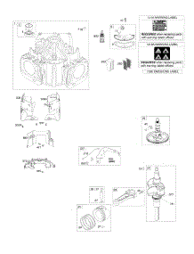 Cylinder, Crankshaft, Camshaft, Air Guides parts for Briggs & Stratton Engine 49R977-0003-G1 from AppliancePartsPros.com