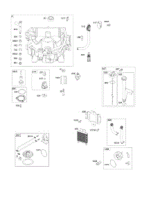 Engine Sump, Oil Cooler, Dipstick / Tube Assembly parts for Briggs & Stratton Engine 49R977-0008-G1 from AppliancePartsPros.com