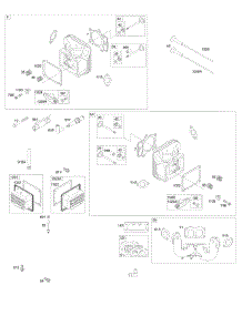 Cylinder Head, Rocker Arm Cover, Intake Manifold parts for Briggs & Stratton Engine 49S777-0001-G1 from AppliancePartsPros.com
