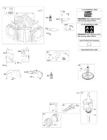 Cylinder, Crankshaft, Camshaft, Air Guides, Piston, Rings, Connecting Rod parts for Briggs & Stratton Engine 49S777-0001-G1 from AppliancePartsPros.com