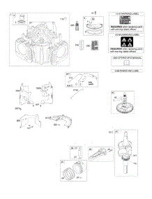 Cylinder, Crankshaft, Camshaft, Air Guides, Piston, Rings, Connecting Rod parts for Briggs & Stratton Engine 49S877-0007-G1 from AppliancePartsPros.com