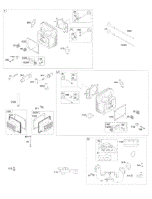 Cylinder Head, Rocker Arm Cover, Intake Manifold parts for Briggs & Stratton Engine 49S877-0013-B1 from AppliancePartsPros.com