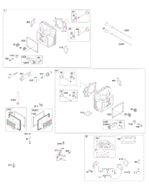 Cylinder Head, Rocker Arm Cover, Intake Manifold parts for Briggs & Stratton Engine 49T777-0004-G1 from AppliancePartsPros.com