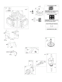 Cylinder, Crankshaft, Camshaft, Air Guides parts for Briggs & Stratton Engine 49T777-0004-G1 from AppliancePartsPros.com