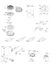 Flywheel, Controls, Wire Harness, Alternator, Starter parts for Briggs & Stratton Engine 49T877-0003-G1 from AppliancePartsPros.com