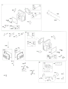 Cylinder Head, Rocker Arm Cover, Intake Manifold parts for Briggs & Stratton Engine 49T877-0007-G1 from AppliancePartsPros.com