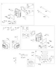 Cylinder Head, Rocker Arm Cover, Intake Manifold parts for Briggs & Stratton Engine 49V677-0001-G1 from AppliancePartsPros.com