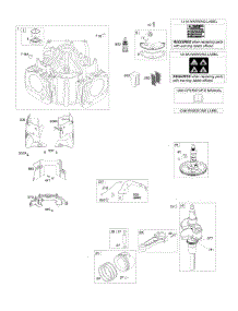 Cylinder, Crankshaft, Camshaft, Air Guides parts for Briggs & Stratton Engine 49V677-0001-G1 from AppliancePartsPros.com