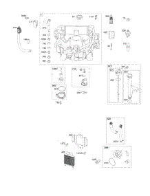 Engine Sump, Oil Pump, Dipstick / Tube Assembly parts for Briggs & Stratton Engine 49V677-0001-G1 from AppliancePartsPros.com