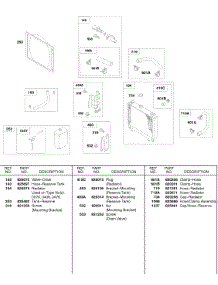 Radiator, Hoses, Mounting Brackets parts for Briggs & Stratton Engine 522447-0108-E2 from AppliancePartsPros.com