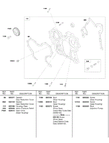 Gear Housing parts for Briggs & Stratton Engine 522447-0109-E2 from AppliancePartsPros.com