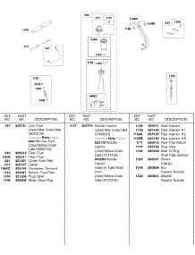 Fuel Filter, Injector Pipes, Glow Plugs parts for Briggs & Stratton Engine 522447-0412-E2 from AppliancePartsPros.com