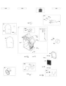 Cylinder, Oil Cooler, Camshaft parts for Briggs & Stratton Engine 540477-0112-E1 from AppliancePartsPros.com