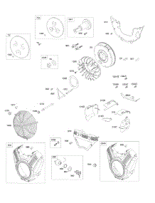 Blower Housing, Air Guides, Flywheel, Stub Shaft parts for Briggs & Stratton Engine 540477-1118-E1 from AppliancePartsPros.com