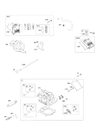 Rocker Covers, Cylinder Heads parts for Briggs & Stratton Engine 541477-1115-E1 from AppliancePartsPros.com
