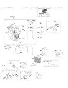 Cylinder, Oil Cooler, Piston / Rings / Rods parts for Briggs & Stratton Engine 541477-1118-B1 from AppliancePartsPros.com