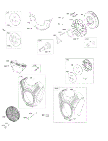 Flywheel, Rotating Screens, Blower Housings parts for Briggs & Stratton Engine 541477-1124-E1 from AppliancePartsPros.com