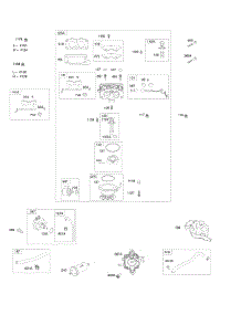 Carburetor, Fuel Supply parts for Briggs & Stratton Engine 542477-1127-E1 from AppliancePartsPros.com