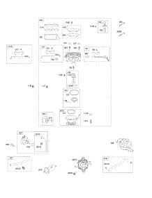 Carburetor, Fuel Supply parts for Briggs & Stratton Engine 542477-2121-B1 from AppliancePartsPros.com