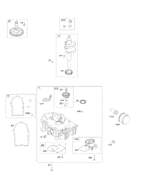 Crankcase Cover / Sump, Crankshaft, Camshaft parts for Briggs & Stratton Engine 542777-0113-E1 from AppliancePartsPros.com