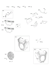 Blower Housings, Air Guides, Ignition Switch parts for Briggs & Stratton Engine 543277-0115-E1 from AppliancePartsPros.com