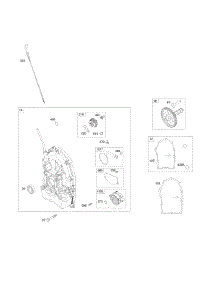 Crankcase Cover, Camshaft, Crankcase Cover Gaskets parts for Briggs & Stratton Engine 543277-0117-E1 from AppliancePartsPros.com