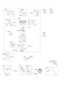 Carburetor, Fuel Lines, Fuel Pumps parts for Briggs & Stratton Engine 543477-0144-E1 from AppliancePartsPros.com
