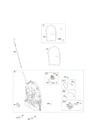 Crankcase Cover parts for Briggs & Stratton Engine 543477-0158-E1 from AppliancePartsPros.com