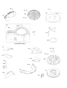 Blower Housing, Flywheel, Air Guides parts for Briggs & Stratton Engine 543577-0110-B1 from AppliancePartsPros.com