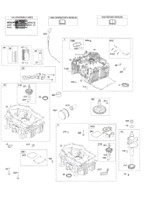 Crankshaft, Piston / Rings / Connecting Rod, Cylinder, Crankcase Cover / Sump, Camshaft parts for Briggs & Stratton Engine 543577-0110-B1 from AppliancePartsPros.com