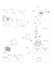 Cylinder Head, Rocker Covers, Oil Cooler parts for Briggs & Stratton Engine 543577-0110-E1 from AppliancePartsPros.com