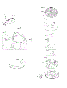 Blower Housing, Flywheel, Rotating Screen parts for Briggs & Stratton Engine 543777-0110-E1 from AppliancePartsPros.com