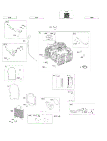 Cylinder, Oil Cooler, Piston / Rings / Rods parts for Briggs & Stratton Engine 543777-0120-E1 from AppliancePartsPros.com