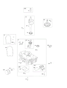 Crankcase Cover / Sump, Crankshaft, Camshaft parts for Briggs & Stratton Engine 543777-1120-E1 from AppliancePartsPros.com