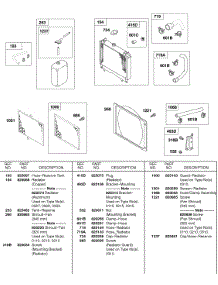 Radiator, Hoses, Mounting Brackets, Screens parts for Briggs & Stratton Engine 580447-0205-E2 from AppliancePartsPros.com