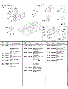 Intake Manifold, Exhaust Manifold parts for Briggs & Stratton Engine 580447-0220-E2 from AppliancePartsPros.com