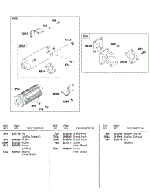 Muffler, Muffler Adapter parts for Briggs & Stratton Engine 580447-0315-99 from AppliancePartsPros.com