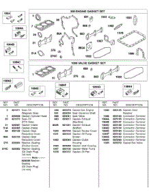 Engine / Valve Gasket Sets, Terminal Connectors parts for Briggs & Stratton Engine 580447-0316-99 from AppliancePartsPros.com