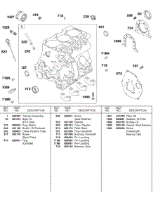 Cylinder, Back Plate, Oil parts for Briggs & Stratton Engine 581447-0375-E2 from AppliancePartsPros.com
