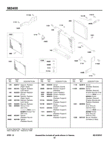 Radiator Brackets, Radiator Screen parts for Briggs & Stratton Engine 582447-0105-E1 from AppliancePartsPros.com