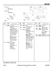 Crankshaft, Idler Gear parts for Briggs & Stratton Engine 582447-0130-E2 from AppliancePartsPros.com