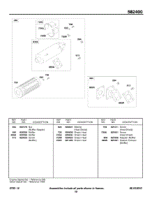 Muffler, Adapter parts for Briggs & Stratton Engine 582447-0209-E2 from AppliancePartsPros.com